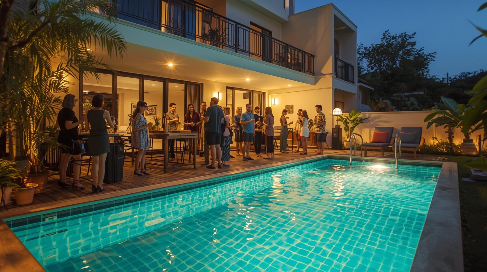 第一次找台中派對住宿，他才發現有泳池的差別這麼大