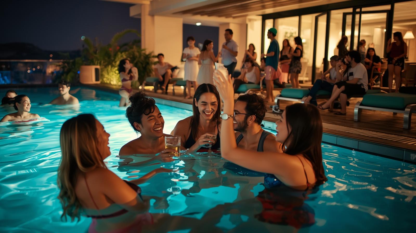 那次生日，他們選了台中泳池飯店，結果一路玩到天亮