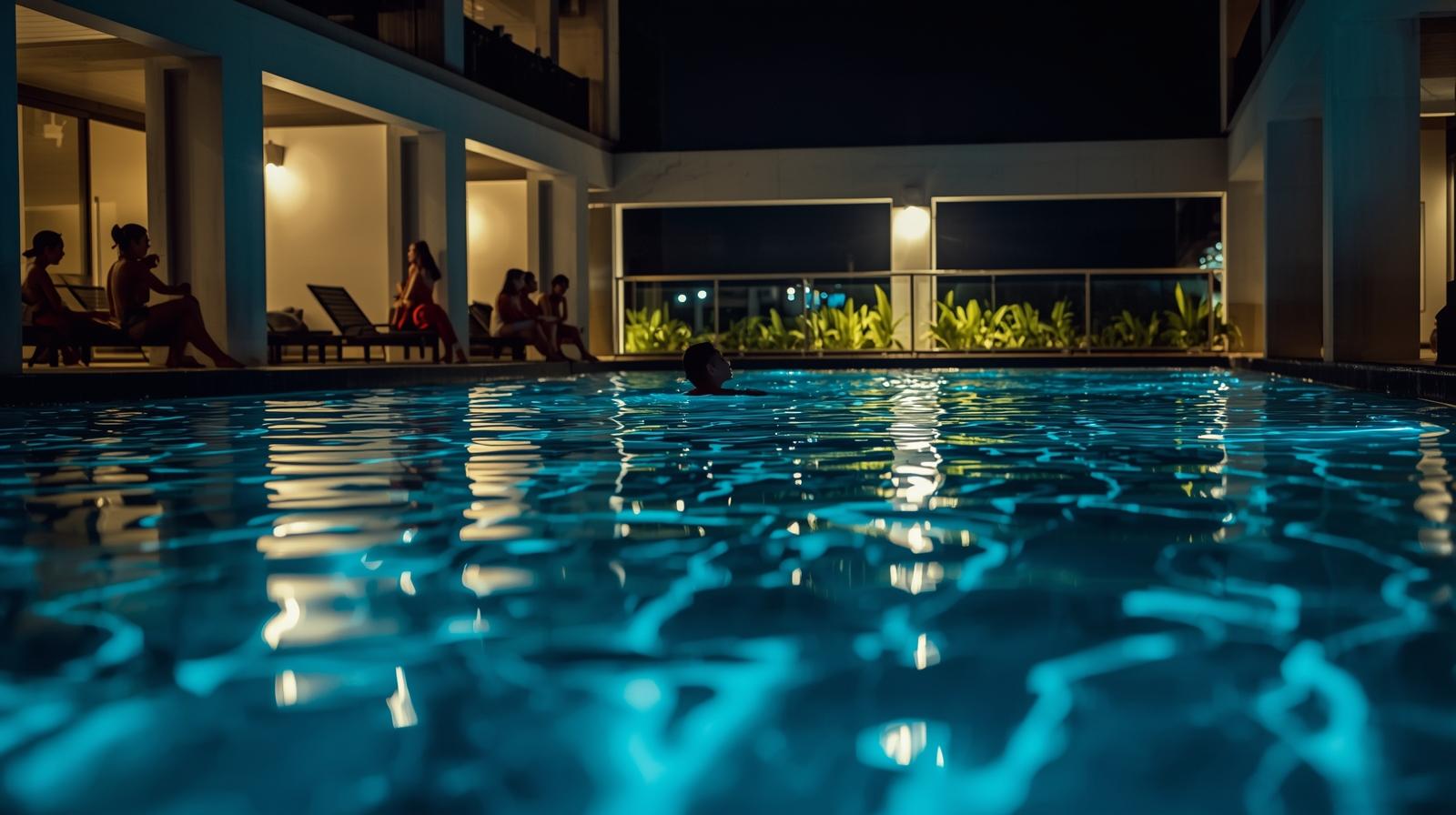 本來只是想拍照，最後卻愛上台中游泳池住宿的那個晚上